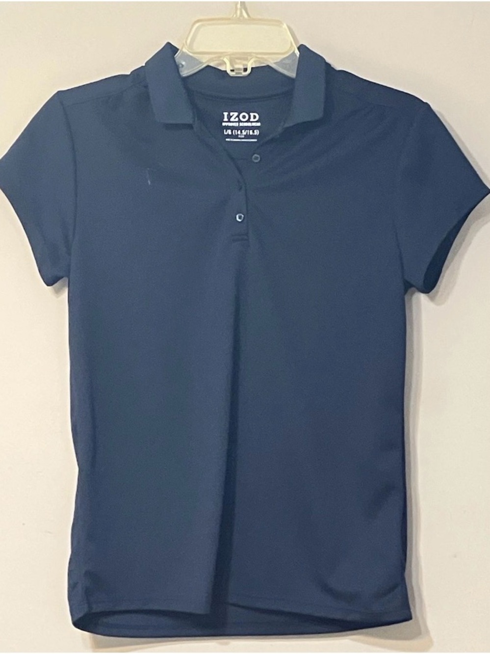 Izod Navy Short Sleeve Girls Polo - Picture 1 of 2